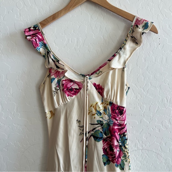 Betsey Johnson x Urban Outfitters Vintage Satin Floral Dress - Picture 4 of 9